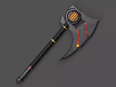 Sci-Fi Axe V3 Low-poly 3D model