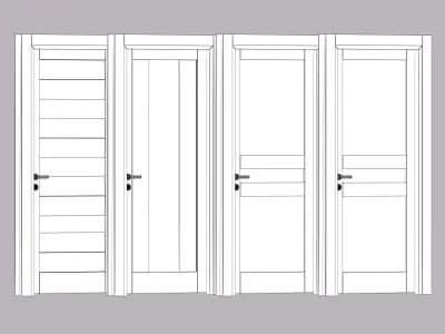 Ital doors Light Oak 6 3D model