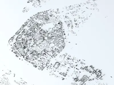 Arkhangelsk Streets and Buildings 3D model