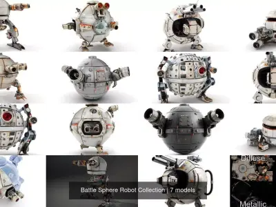 Battle Sphere Robot Collection 3D Model Pack