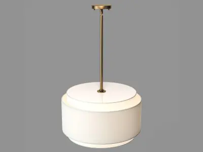 Amia 4 - Light Drum Chandelier 3D model