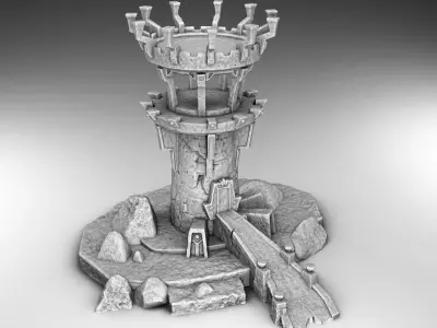Dark tower 3D print model