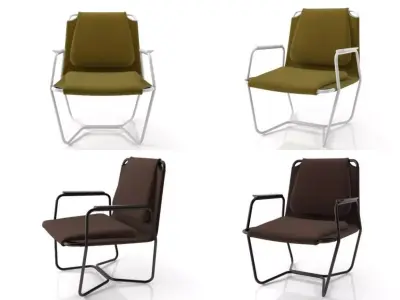 Casta four different chairs 3D model