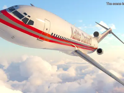  Boeing 727 Kalitta Charters II Rigged for Maya 