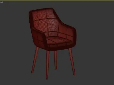 Nora Carver Corsica Patchwork Chair 3D model