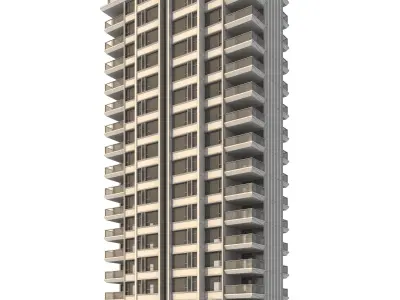 Residential Building 3D model 13