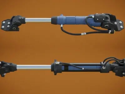 Hydraulic and pneumatic cylinders 3D model