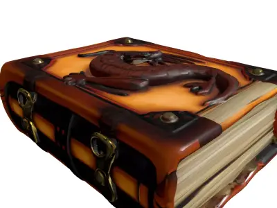Ornate Dragon Leather Journal Low-poly 3D model