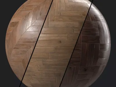 Parquet Materials 39- Parquet By Old Wood - Seamless PBR 4k Texture