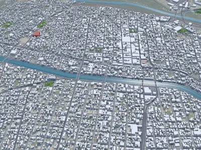 Reynosa Tamaulipas Mexico 30km Low-poly 3D model