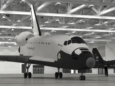  Space Shuttles Rigged for Cinema 4D Collection 