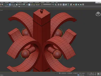 Hollis Jones Lucite Chandelier Low-poly 3D model