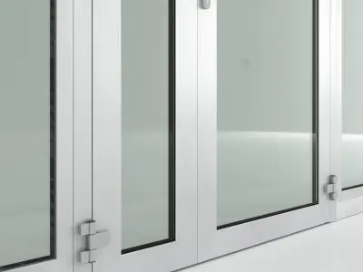 Glass fire doors and partitions Nayada Low-poly 3D model