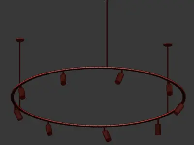 Lino Round Spotlight Pendant Lampatron 3D model