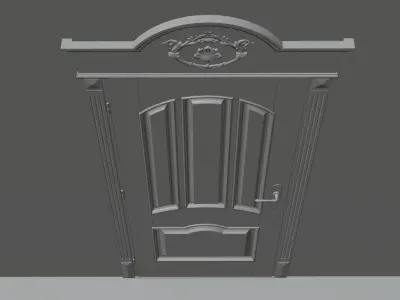 Wooden Door Free 3D model