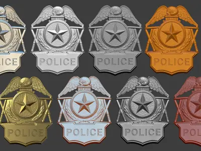 3D print models of MichaelJacksons jacket arm badges- SuperBowl  3D print model