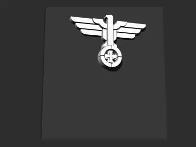 Reichsadler 2013  -  Wandrelief  -  Wall relief Low-poly 3D model
