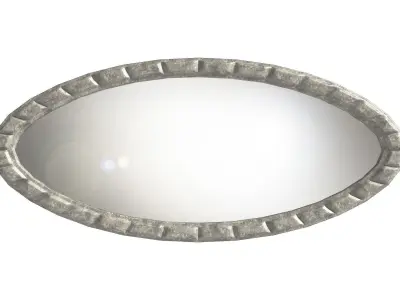 Large Oval Wall Mirror 3D model