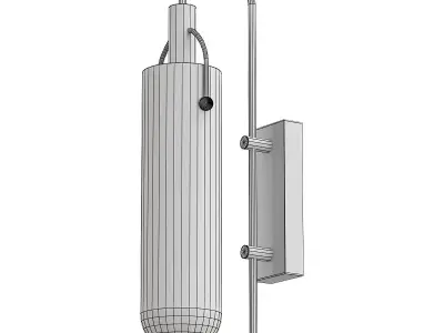 tread brass wall sconce with clear glass 3D model