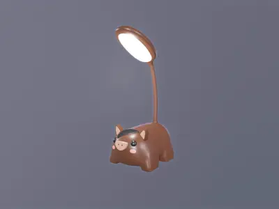 Horse Desk Lamp Cute Low-poly 3D model