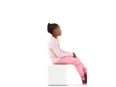 Samantha with a rose sweater 3D model