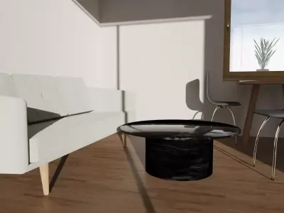 Modern Marble coffee table PBR Low-poly 3D model