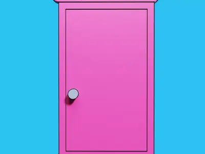 Anywhere Door and Bamboo Copter Low-poly 3D model