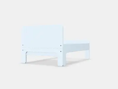 SLAKT Ext bed frame with slatted bed base 1 3D model