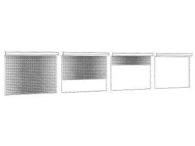 Wide Roller Shutters 3D model
