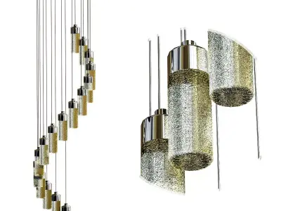 Poersi Long Chandelier 3D model