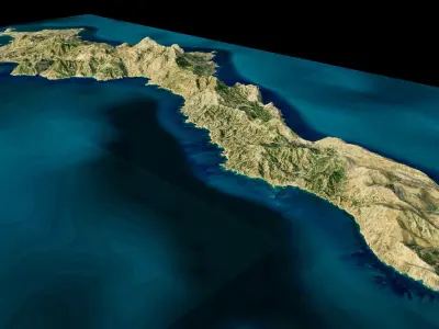 Karpathos Island 3d model terrain 3D model