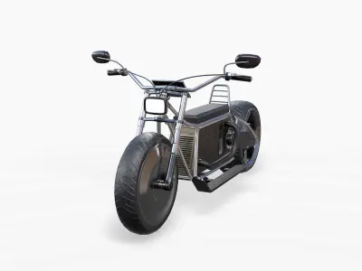  Lowpoly Concept Motorcycle Low-poly 3D model