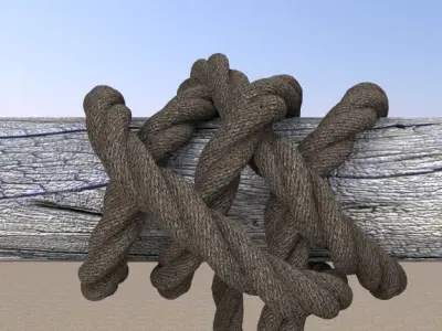 Hangman Noose and Gallows Low-poly 3D model