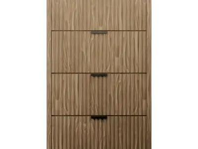 Drawer Chest - Solid Oak Light 3D model