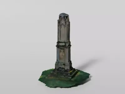 Old grave monument 3D model