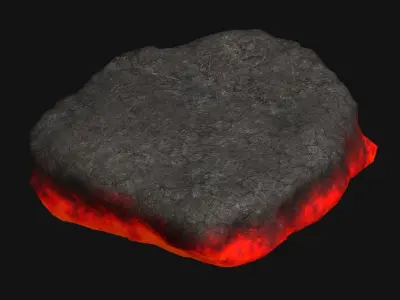 Rock 07 - Lava Low-poly 3D model