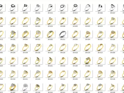  Engagement ring 55 light weight3dm cad files  part 05 3D print model