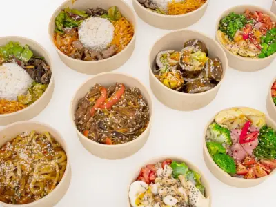 Poke bowl collection 21 items 3D model