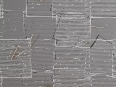 Damaged Corrugated Metal Sheet Texture PBR Seamless Texture