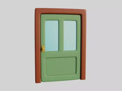Cartoon Door 11Ga 3D model