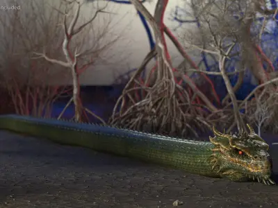  Mythical Dragons Realistic Rigged Collection 3 