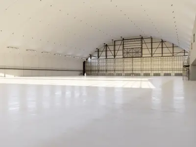 Airplane Hangar Interior 10 Low-poly 3D model