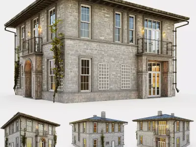 Vintage cottage in Provence style 3D model