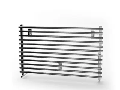 Silver And Black Indoor Radiator 3D model