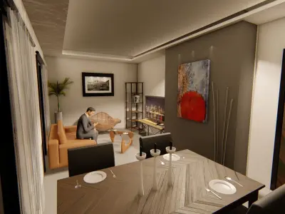 Concrete Apartment 3D model