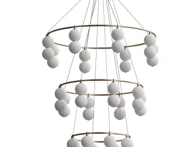 ECHO CHANDELIER 3 TIER ROUND 3D model
