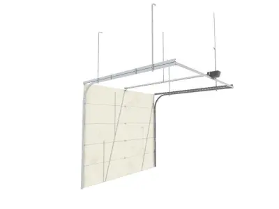 Animated Garage Door Low-poly 3D model