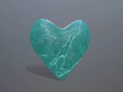 Broken Heart 12 Low-poly 3D model