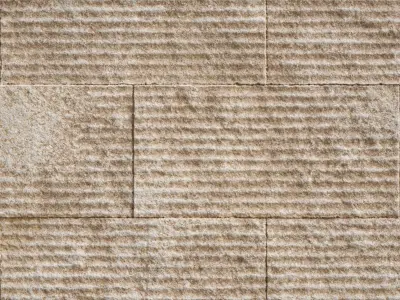 Ribbed Split Face Travertine 05 - Seamless Texture