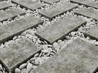 Area plate pebble 3D model